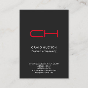 Carte de visite professionnelle Monogramme Rouge G