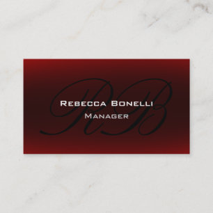 Carte de visite professionnelle Monogramme Script