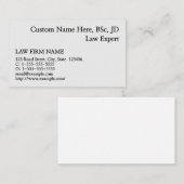 Carte de visite professionnelle neutre et simple (Devant / Derrière)