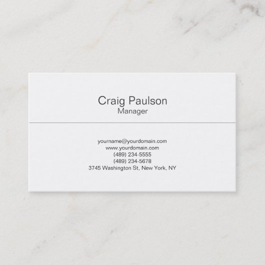Carte de visite professionnelle noir blanc (Devant)
