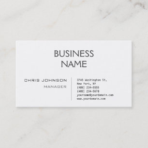 Carte de visite professionnelle noir blanc élégant