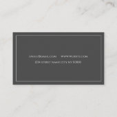 Carte de visite professionnelle noir et blanc (Dos)