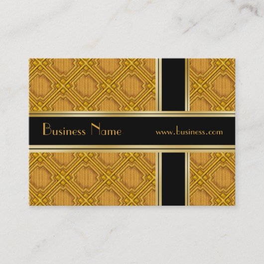 Carte de visite professionnelle noir or embossée 2 (Devant)