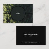 Carte de visite professionnelle noire (Devant / Derrière)