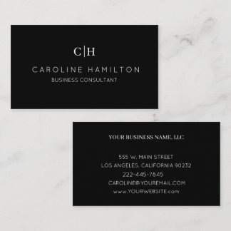 Carte de visite professionnelle noire