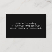 Carte de visite professionnelle noire avec LOGO (Dos)