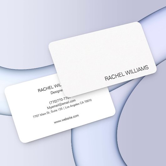 Carte de visite professionnelle noire et blanche m