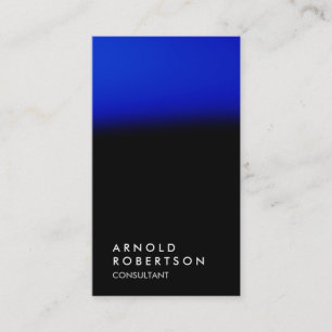 Carte de visite professionnelle noire et bleue chi