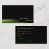 Carte de visite professionnelle noire et de couleu (Devant / Derrière)