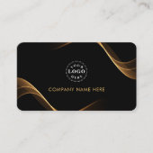Carte de visite professionnelle noire et or (Devant)