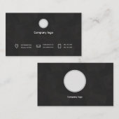 Carte de visite professionnelle noire géométrique (Devant / Derrière)