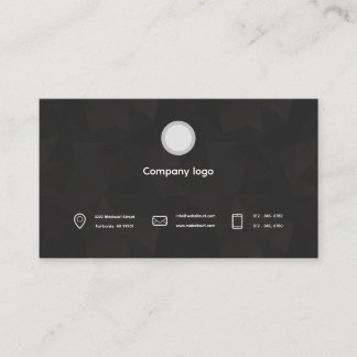 Carte de visite professionnelle noire géométrique