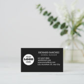 Carte de visite professionnelle noire impression s (Debout devant)