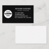 Carte de visite professionnelle noire impression s (Devant / Derrière)