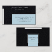 Carte de visite professionnelle noire Premium (Devant / Derrière)