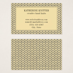 Carte de visite professionnelle Oceana en tricot c