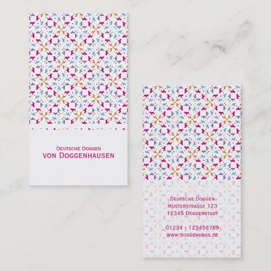 Carte de visite professionnelle Pastel pour Profes (Devant / Derrière)