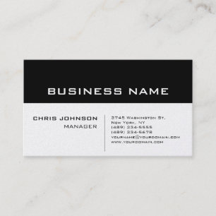 Carte de visite professionnelle Pearl Black Stripe