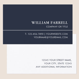 Carte de visite professionnelle personnalisée bleu