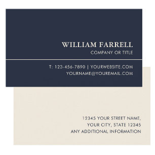 Carte de visite professionnelle personnalisée bleu