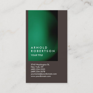 Carte de visite professionnelle personnalisée vert