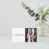 Carte de visite professionnelle photo de consultan (Debout devant)