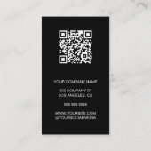 Carte de visite professionnelle photo QR code logo (Dos)