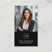 Carte de visite professionnelle photo QR code logo (Devant)