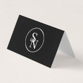 Carte de visite professionnelle pliée monogramme n (Devant)