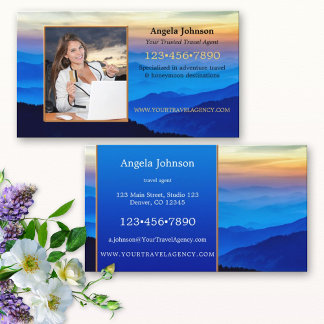 Carte de visite professionnelle pour agence de voy