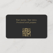 Carte de visite professionnelle pour avocat Code Q (Dos)