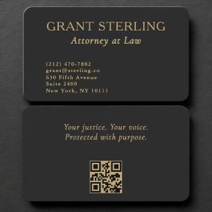 Carte de visite professionnelle pour avocat Code Q