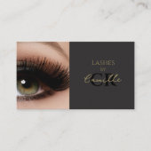 Carte de visite professionnelle pour cils en scrip (Devant)