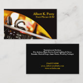 Carte de visite professionnelle pour DJ (Devant / Derrière)