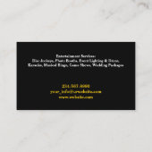 Carte de visite professionnelle pour DJ (Dos)