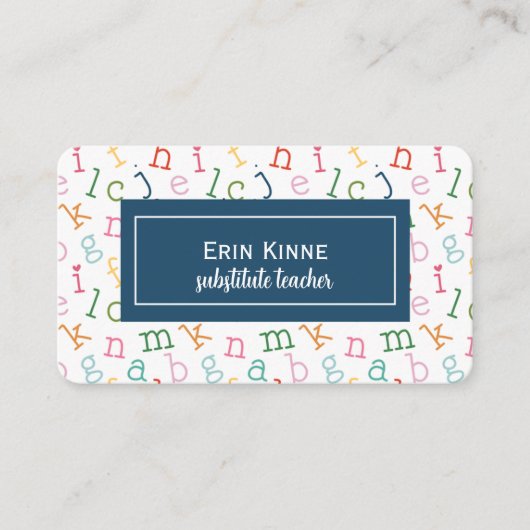 Carte de visite professionnelle pour enseignant re (Devant)