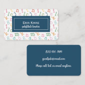 Carte de visite professionnelle pour enseignant re (Devant / Derrière)