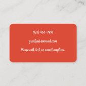Carte de visite professionnelle pour enseignant re (Dos)