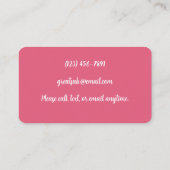 Carte de visite professionnelle pour enseignant re (Dos)