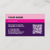 Carte de visite professionnelle pour entrepreneur (Dos)