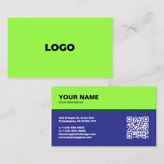 Carte de visite professionnelle pour entrepreneur (Devant / Derrière)
