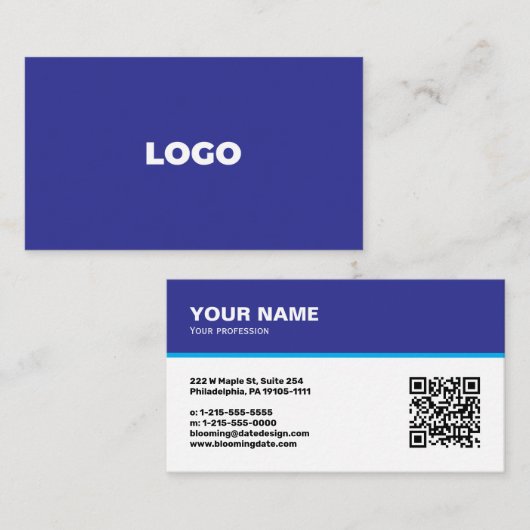 Carte de visite professionnelle pour entrepreneur (Devant / Derrière)