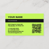 Carte de visite professionnelle pour entrepreneur (Dos)