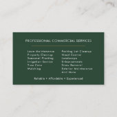 Carte de visite professionnelle pour l'aménagement (Dos)