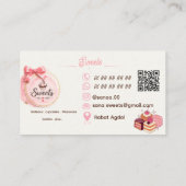 Carte de visite professionnelle pour magasins de s (Dos)