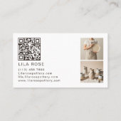Carte de visite professionnelle pour poterie en co (Dos)