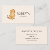 Carte de visite professionnelle pour promeneur de  (Devant / Derrière)