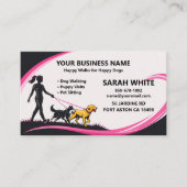 Carte de visite professionnelle pour promeneurs de (Devant)