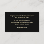 Carte de visite professionnelle pour serveur avec (Dos)