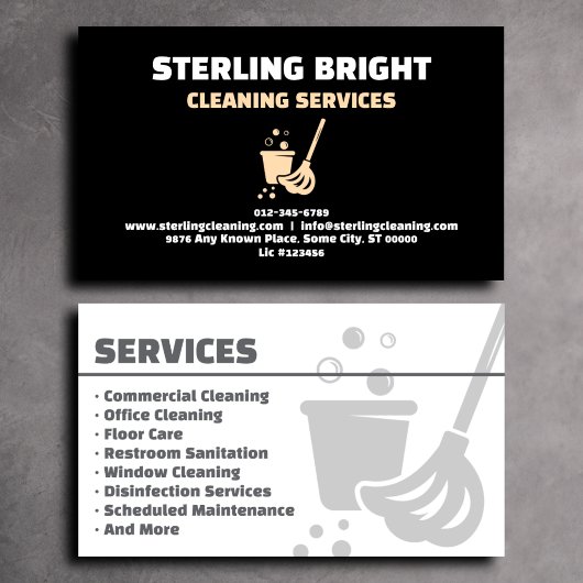 Carte de visite professionnelle pour services de n